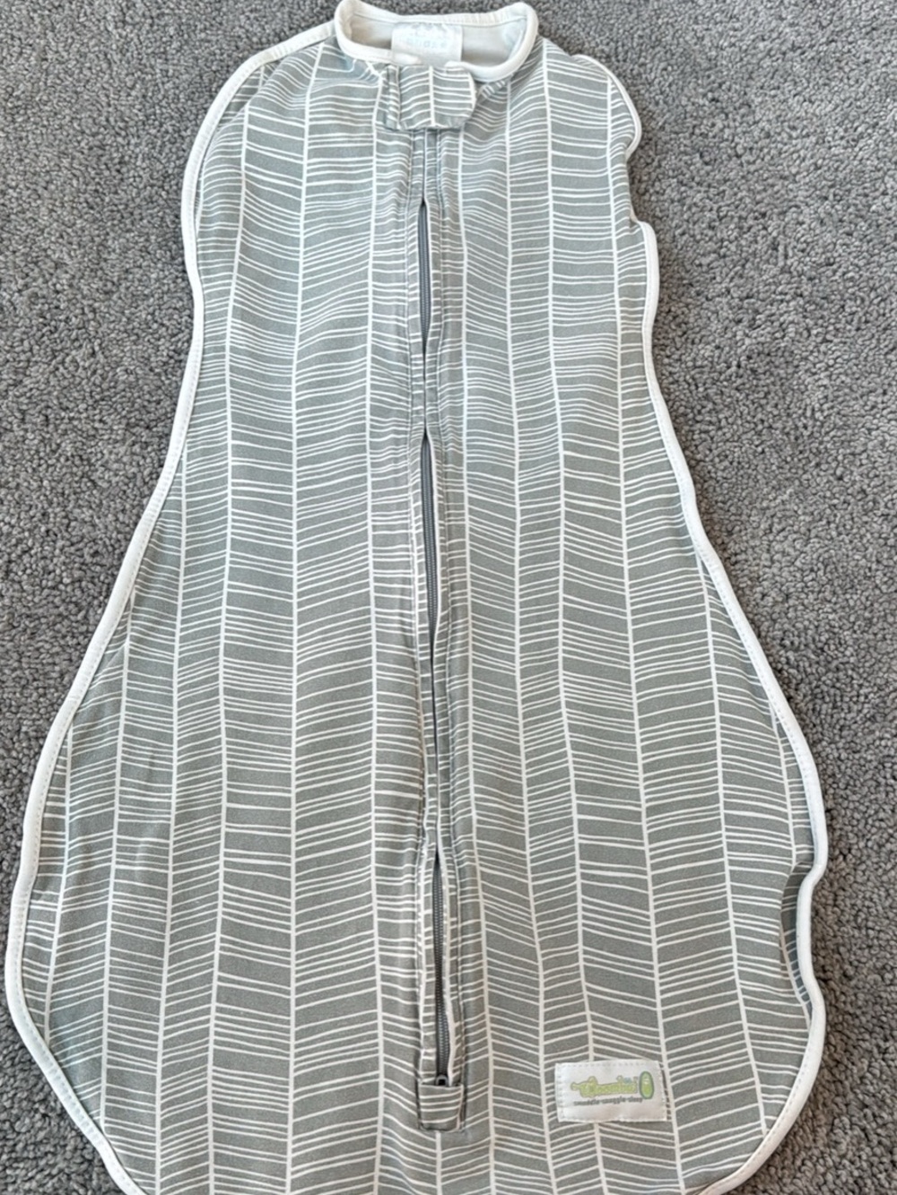 Grey Stripe Baby Sleep Sack Swaddle - Soft Cotton